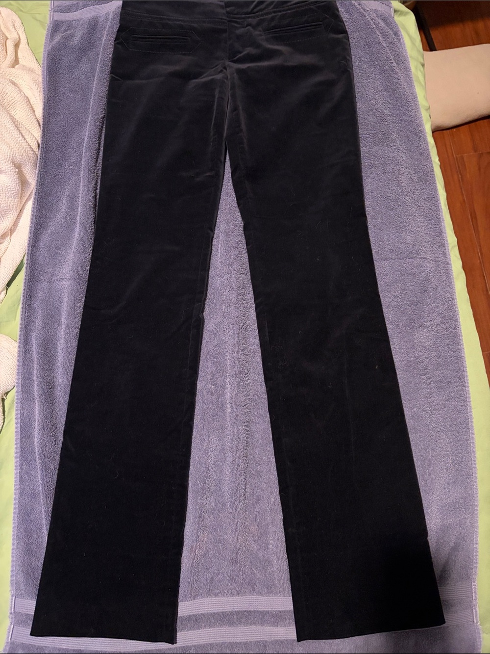 Gucci Dark Black Straight-Leg Velvet Pants IT 38 (28x33)